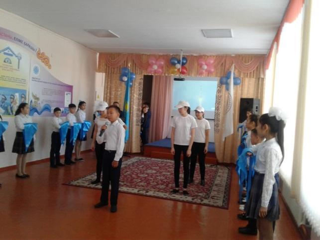 «Жас Ұлан» және «Жас Қыран» ұйымына мектебіміздің үздік оқушыларын кабылдау рәсімі «Жас Ұлан» және «Жас Қыран» ұйымына мектебіміздің үздік оқушыларын кабылдау рәсімі